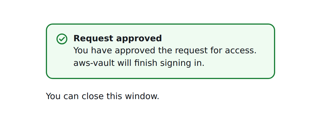 The sign-in tab after approving access in the browser